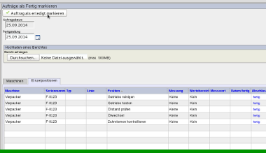 Wartungsmanager Software Gruppenaufträge